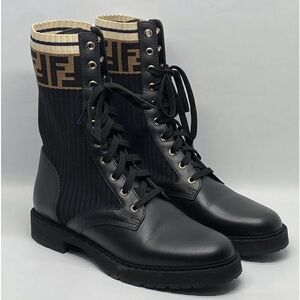 FENDI LEATHER BIKER BOOTS